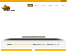 Tablet Screenshot of bowwowkennels.co.za